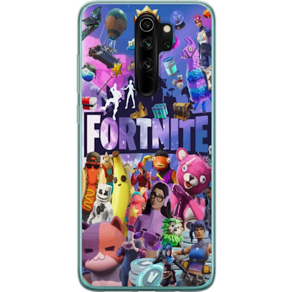 Xiaomi Redmi Note 8 Pro  Genomskinligt Skal Fortnite Karaktärer Spelmotiv Ikoner Gaming Design Populär Battle Royale Barn Spelkaraktärer Motiv