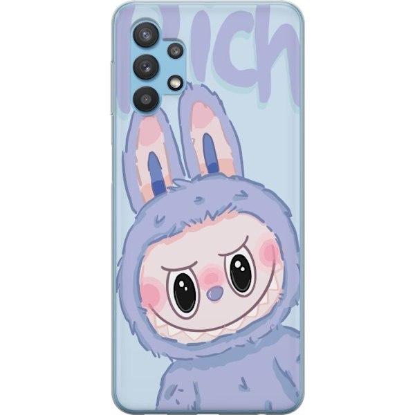 Samsung Galaxy A32 5G Genomskinligt Skal Blue Bunny Labubu