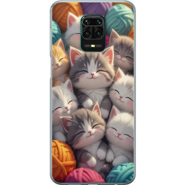 Kompatibelt Mobilskal till Xiaomi Redmi Note 9 Pro Sovande kattungar beige