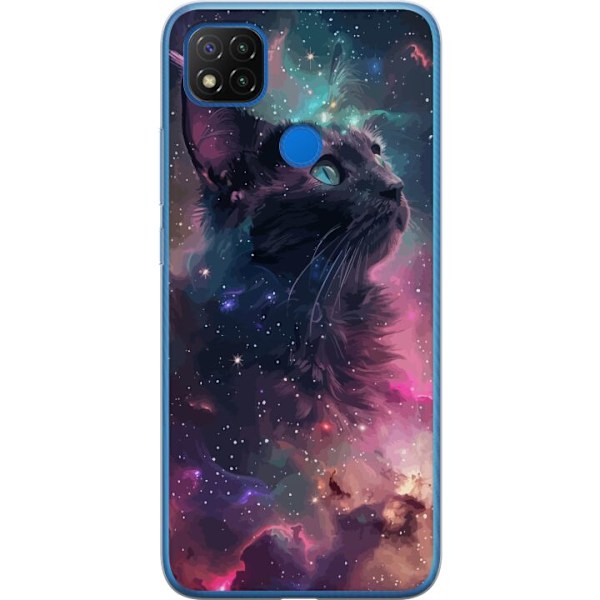 Xiaomi Redmi 9C Gjennomsiktig deksel Katten i Galaksen