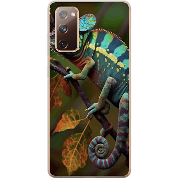 Samsung Galaxy S20 FE Läpinäkyvä kuori Lisko Graafinen Streetwear Suunnittelu Eläinmalli Moderni Kaupunkityyli Suosittu Motiivi Luova Taide Trendi