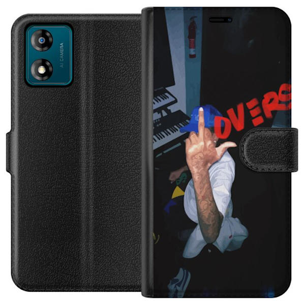 Motorola Moto E13 Lompakkokotelo Rakkaus Mystiikka Suunnittelu Romanttinen Motiivi Suosittu Graafinen Kuviointi Muoti Tyyli
