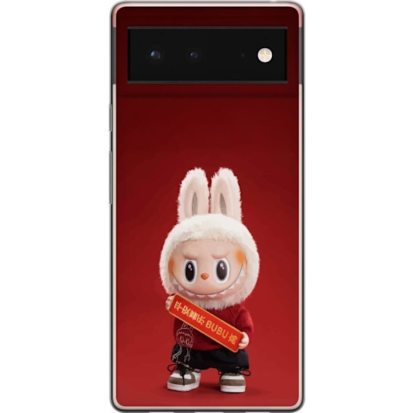 Google Pixel 6 Läpinäkyvä kuori Pop Mart The Monsters Labubu Onnea Vinyl Nukke