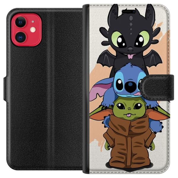 Kompatibel Tegnebogsetui til Apple iPhone 11 Lilo og Stitch
