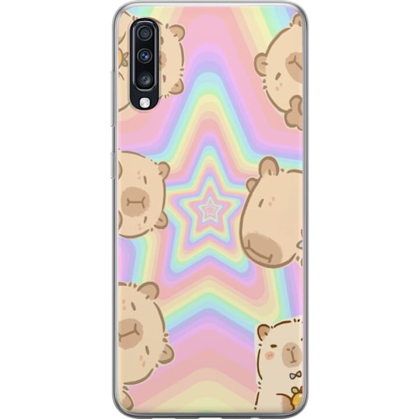 Samsung Galaxy A70 Läpinäkyvä kuori Kawaii Capybara Galaxy