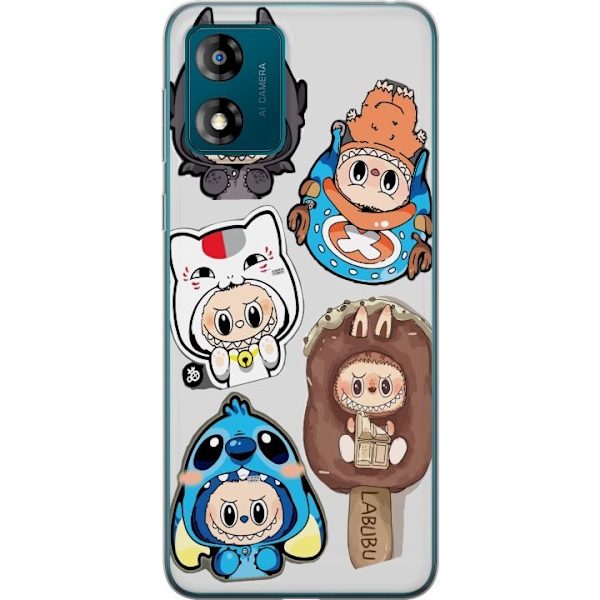 Motorola Moto E13 Läpinäkyvä kuori Labubu hahmokokoelma - P