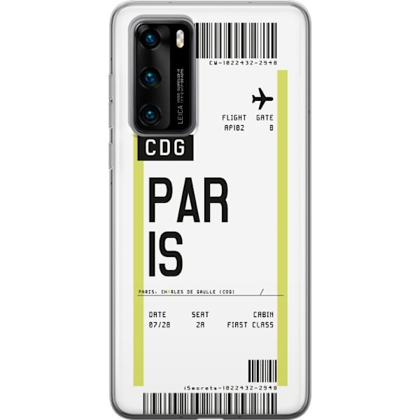 Huawei P40 Genomskinligt Skal Paris