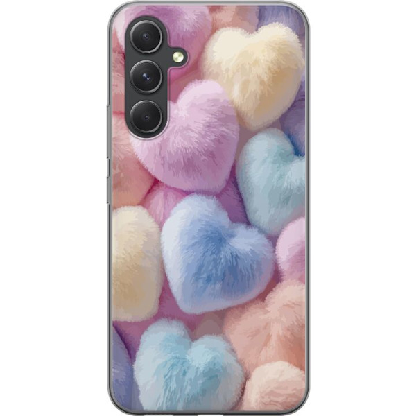 Samsung Galaxy S24+ Genomskinligt Skal Hjärtan Kärlek Grafisk Design Romantiskt Motiv Populärt Symbol Grafiskt Mönster Dekoration