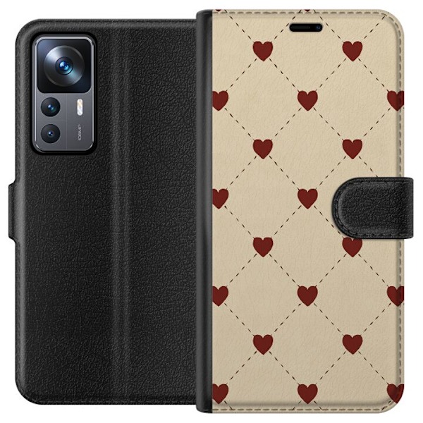 Xiaomi 12T Tegnebogsetui Hjertegitter