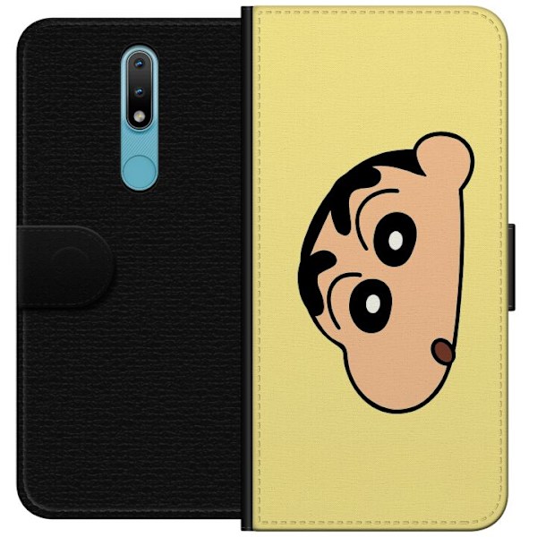 Nokia 2.4 Tegnebogsetui Peeking Shinchan