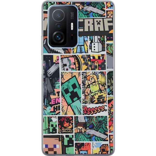 Xiaomi 11T Pro Läpinäkyvä kuori Minecraft Taide
