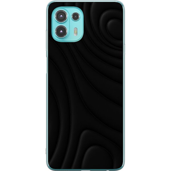 Motorola Edge 20 Lite Gennemsigtig cover Sorte Bølger