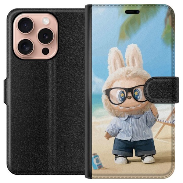 Apple iPhone 16 Pro Plånboksfodral Labubu Dark Dreams – Mö