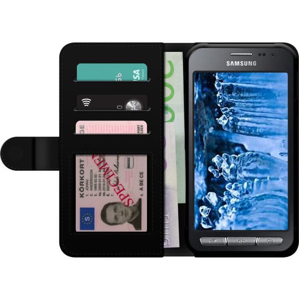 Kompatibel Tegnebogsetui til Samsung Galaxy Xcover 3 KATTEØJE hvid