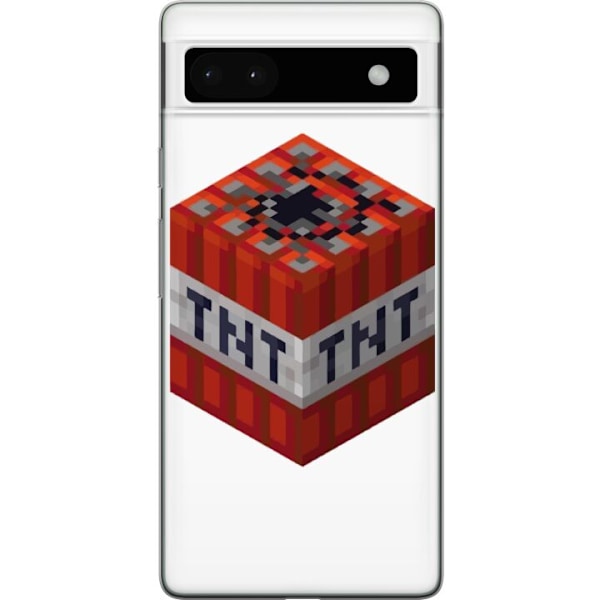 Google Pixel 6a Läpinäkyvä kuori Minecraft TNT