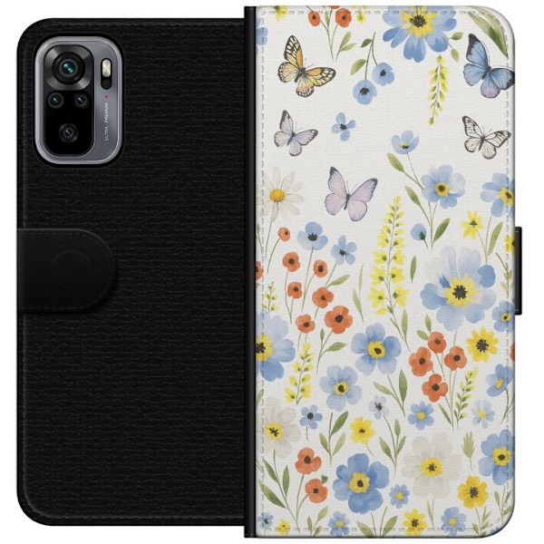 Xiaomi Redmi Note 10S Plånboksfodral Sommarblommor