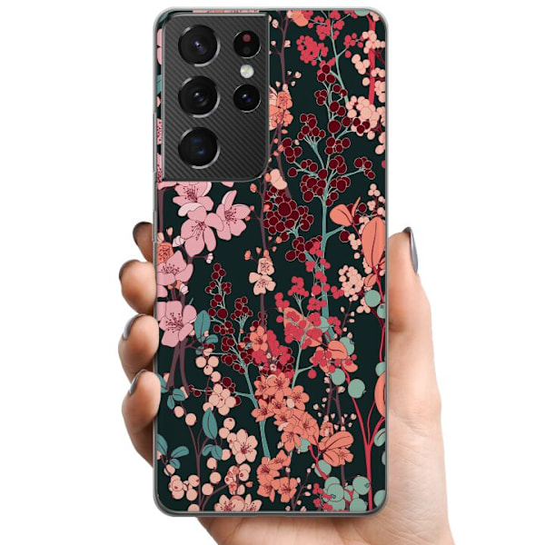 Samsung Galaxy S21 Ultra 5G TPU Matkapuhelimen kuori Kasvimaan Retro