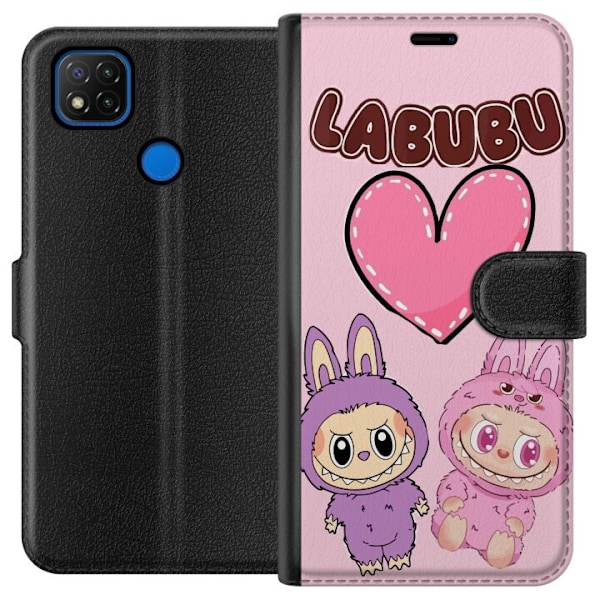 Xiaomi Redmi 9C Plånboksfodral Labubu Pink Monster