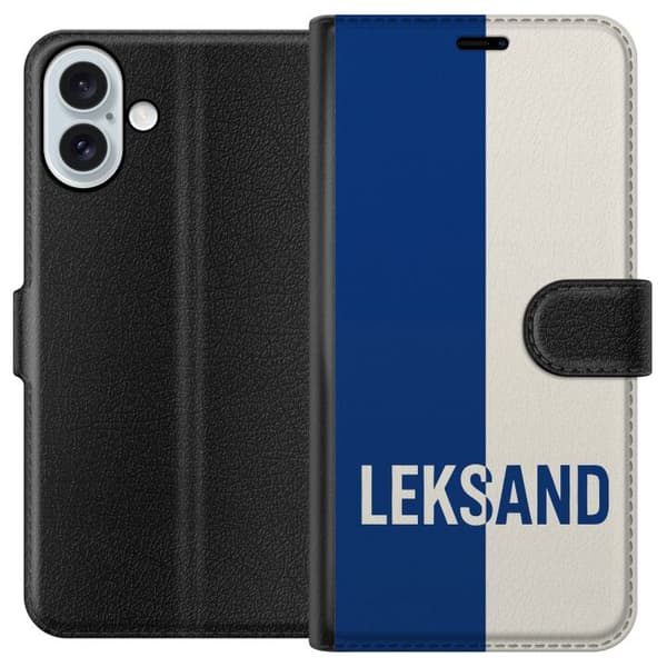 Kompatibel Tegnebogsetui til Apple iPhone 16 Plus Leksand