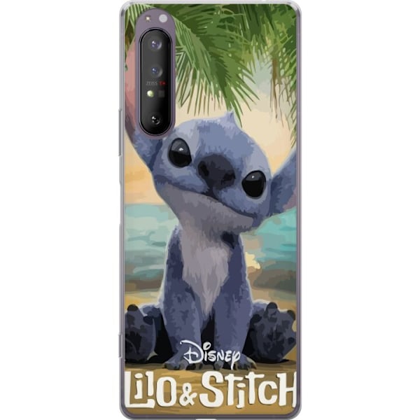 Sony Xperia 1 II Genomskinligt Skal Stitch Kärleksfull – Med Hjärtan & Kawaii-känsla