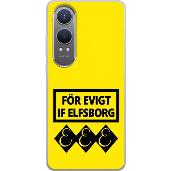 Kompatibel Mobilcover til OnePlus Nord CE4 Lite Gul evighedstekst - Sort supportertekst i rektangulær ramme over tre sorte symboler på gul baggrund gul