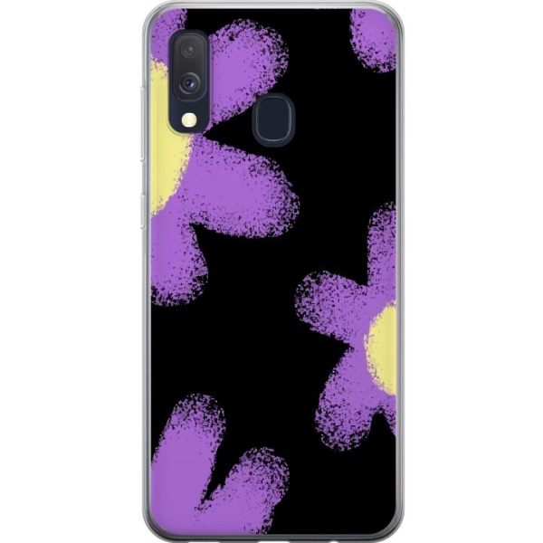 Samsung Galaxy A40 Genomskinligt Skal Blomsterdräkt