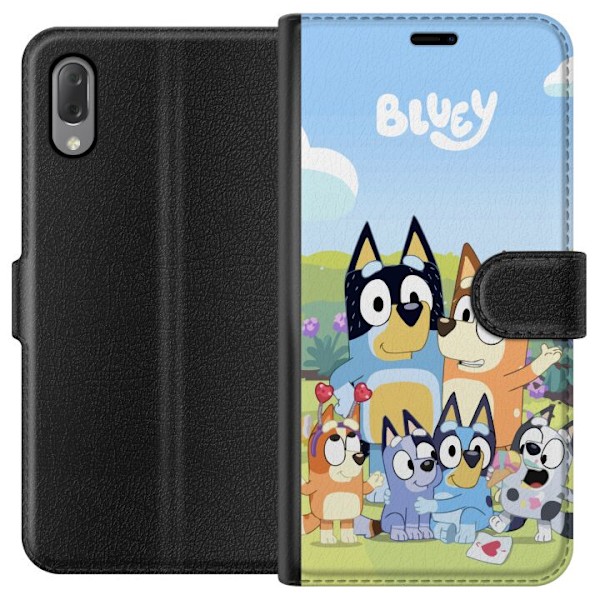 Sony Xperia L3 Plånboksfodral Bluey mobilskal med hela familjen i färgglad design