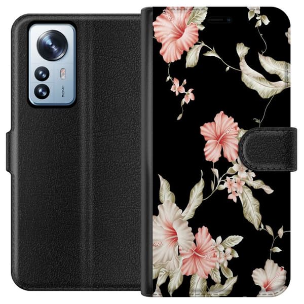Kompatibelt Plånboksfodral till Xiaomi 12 Pro Blommor