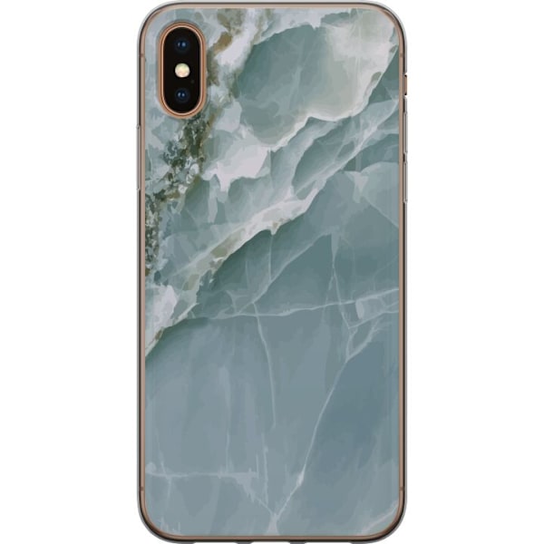 Apple iPhone XS Genomskinligt Skal Marmor Isfjäll