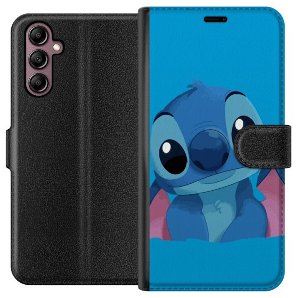 Samsung Galaxy A14 5G Plånboksfodral Stitch Blå