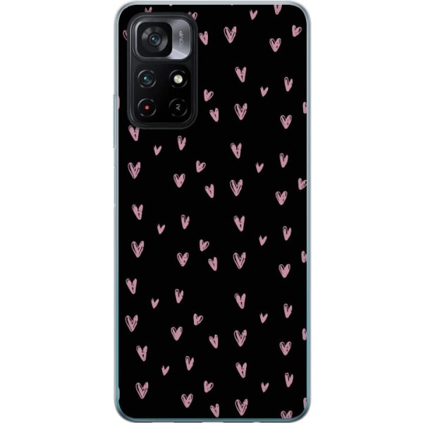Xiaomi Poco M4 Pro 5G Genomskinligt Skal Små Hjärtan
