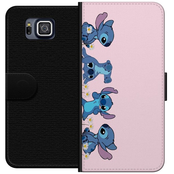 Samsung Galaxy Alpha Plånboksfodral Stitch Skratt & Bus – Perfekt för Mobilskal eller Poster