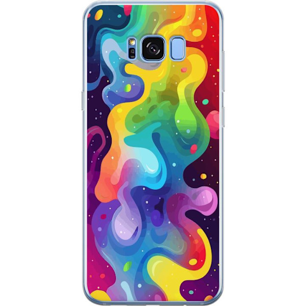 Samsung Galaxy S8+ Genomskinligt Skal Color Splash Abstrakt Konst Design Färgstarkt Mönster Modern Populär Väggkonst Grafiskt Trend