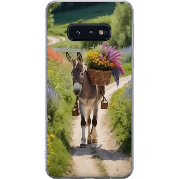 Samsung Galaxy S10e Genomskinligt Skal Åsna Djurmotiv Rolig Design Naturmotiv Populär Dekor Humor Grafiskt Djurtema Exotiskt