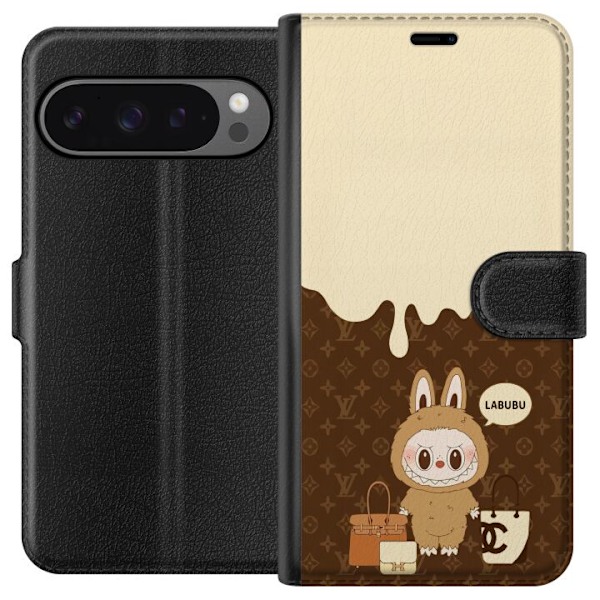 Google Pixel 9 Pro XL Lompakkokotelo Labubu Blue Chill - Sinis