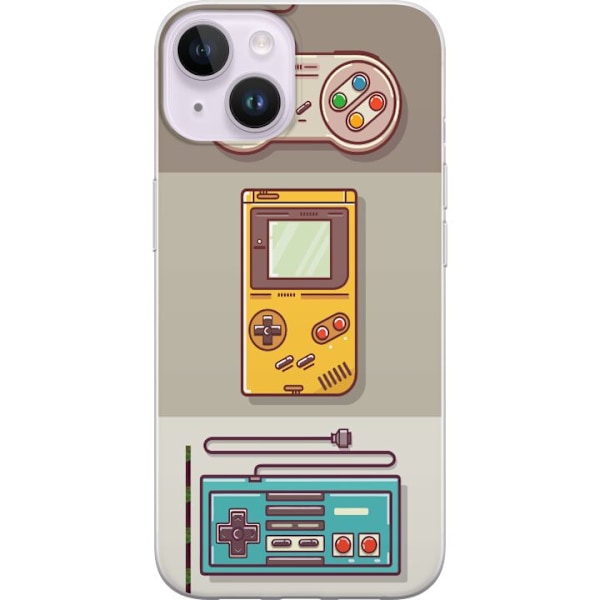 Apple iPhone 15 Plus Gennemsigtig cover Nintendo Retro