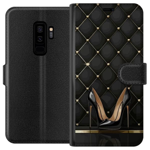 Kompatibel Tegnebogsetui til Samsung Galaxy S9+ Sorte højhælede sko i elegant stil