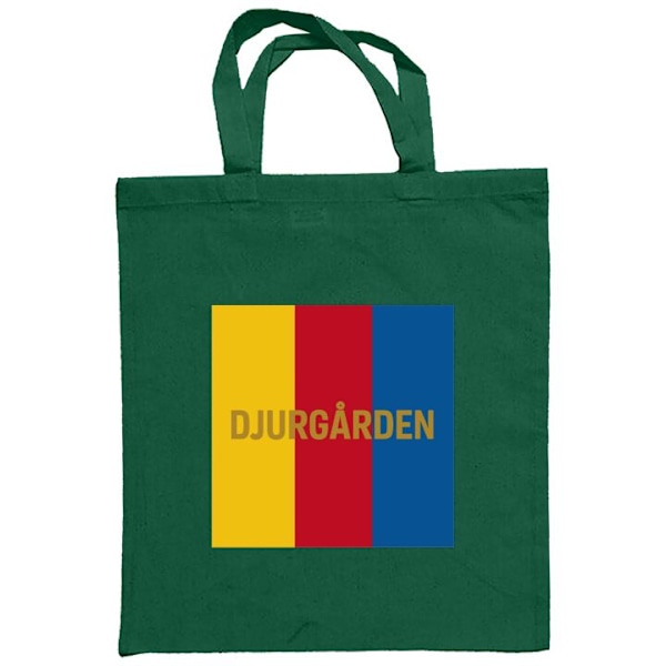 Mulepose | Holdbar Indkøbstaske i Stof Djurgården - fodbold Mørkegrøn one size
