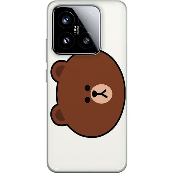 Xiaomi 15 Gennemsigtig cover line friends brown