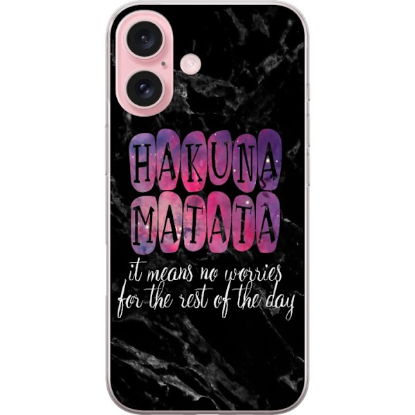 Apple iPhone 16 Gennemsigtig cover Hakuna Matata