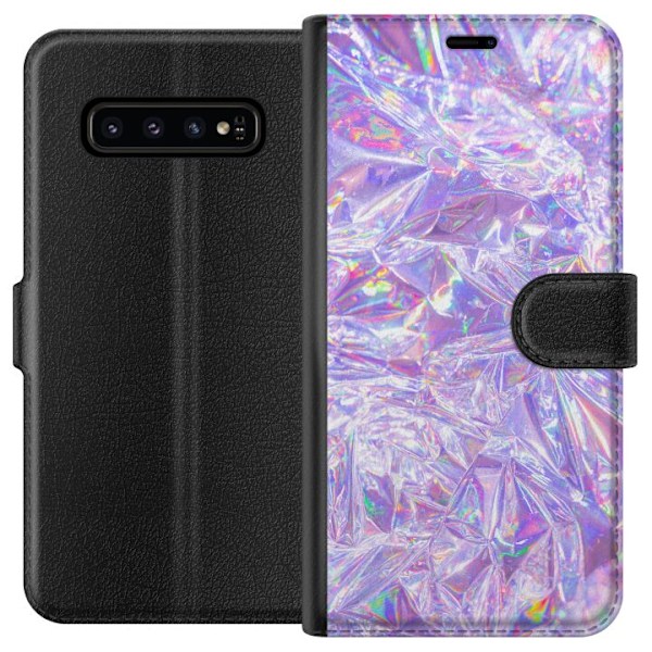 Samsung Galaxy S10 Tegnebogsetui Holografiske Diamanter