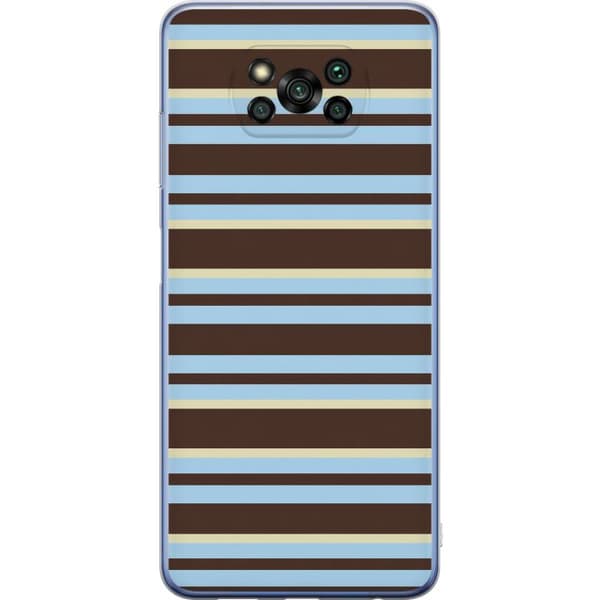 Kompatibel Mobilcover til Xiaomi Poco X3 Pro Brune caféstriber brun
