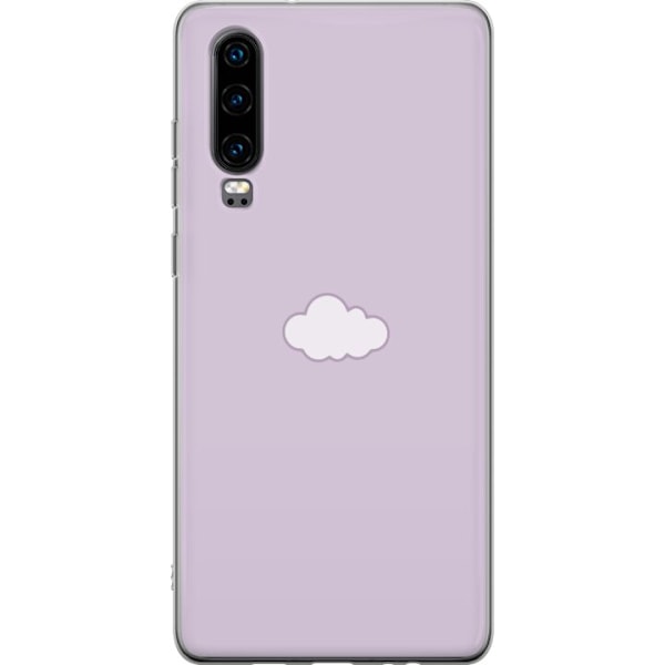 Huawei P30 Läpinäkyvä kuori Lila Pilvi - minimalistinen pilvi lila taustalla