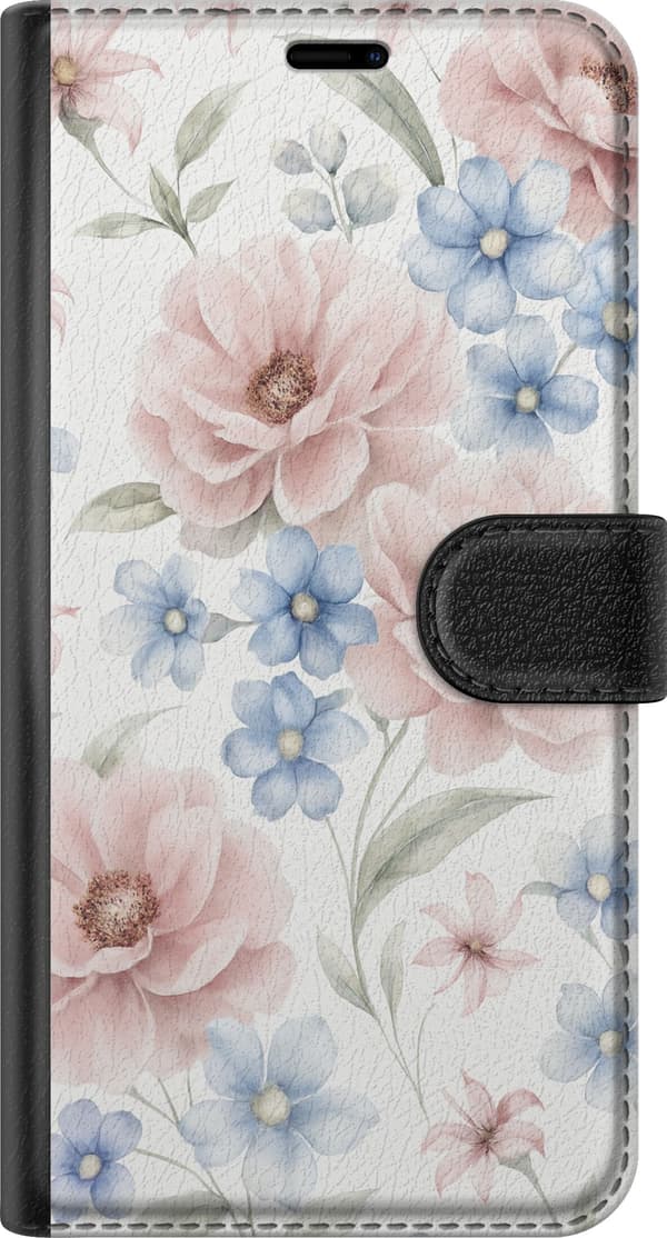 Kompatibel Tegnebogsetui til Apple iPhone 12 Romantiske blomster