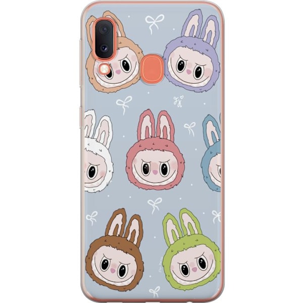 Samsung Galaxy A20e Läpinäkyvä kuori Pastel Labubu