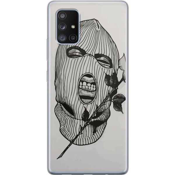 Samsung Galaxy A71 5G Genomskinligt Skal Ski Mask Ros Streetwear Design Grafiskt Motiv Spänning Urban Stil Street Art Maskerad Symbol