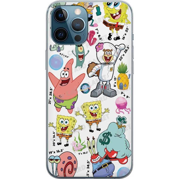 Apple iPhone 12 Pro Max Genomskinligt Skal SpongeBob SquarePan