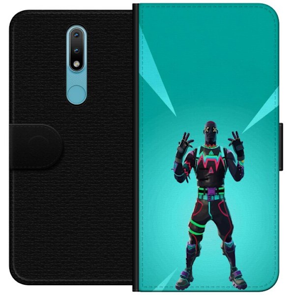 Nokia 2.4 Tegnebogsetui sort ridder fortnite