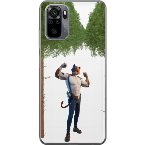 Xiaomi Redmi Note 10 Gennemsigtig cover Fortnite - Meowscles