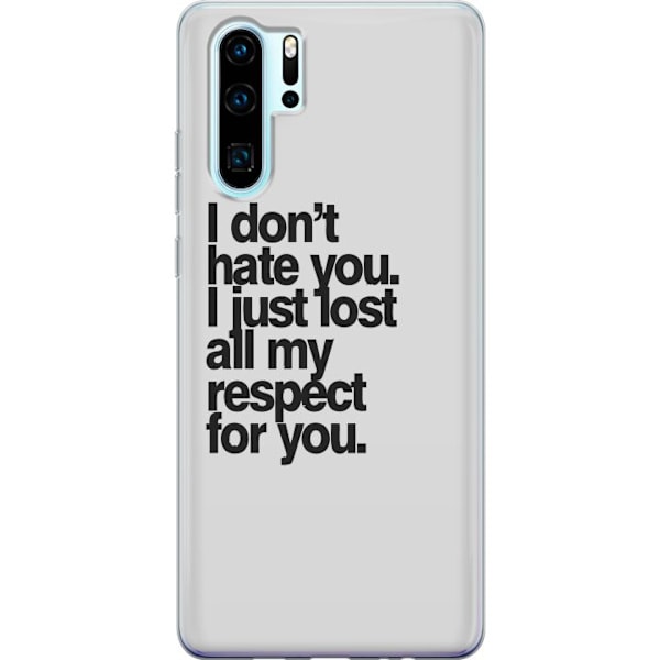 Huawei P30 Pro Gennemsigtig cover Respekt Dig